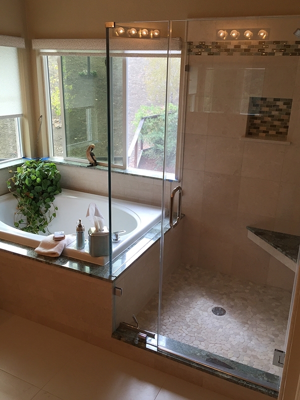 Limestone and granite master bath Limestone and granite master bath