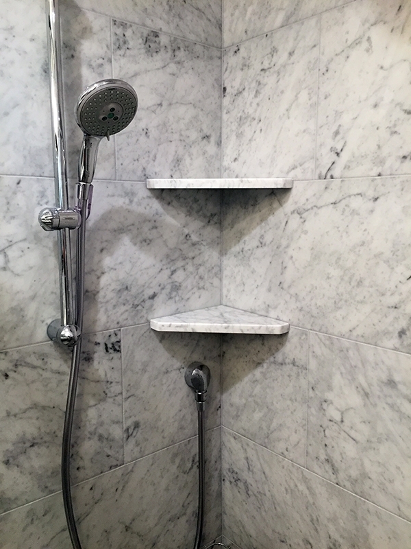 Marble tile shower Marble tile shower