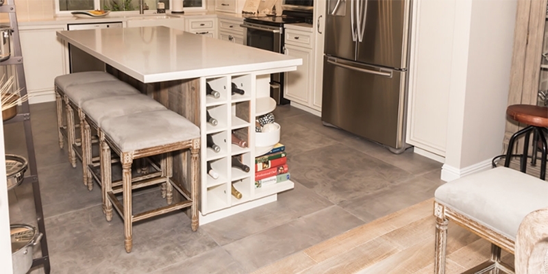 Kitchen Island With Porcelain Tile Floors Kitchen Island With Porcelain Tile Floors