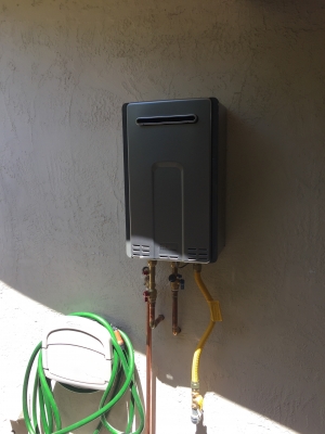 Installation of tankless water heater